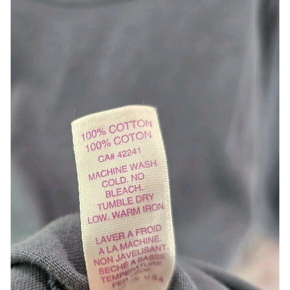 Anthropologie T Shirt Womens XS Grey Mesh Puff Velvet Graham Spencer Scoop - Picture 9 of 12